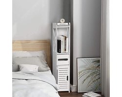Multifunctionele badkamer opbergkast - modern design - wit