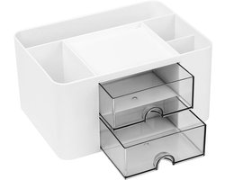 Multifunctionele Bureau Organizer met 5 Compartimenten en 2 Laden - Ideaal voor Kantoorbenodigdheden, Pennen en Bureau Accessoires