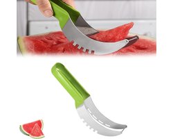 Multifunctionele Fruitsnijder van Roestvrij Staal - Snijder voor Watermeloen, Cantaloupe, Papaja - Keukengereedschap voor Drakenvrucht - Gemakkelijk in Gebruik