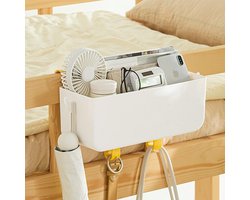 Multifunctionele Hangbedorganizer met Haken - Netjes en Comfortabel voor Boek, Tijdschrift, Hoofdtelefoon - Opbergmand Utapossin - Geschikt voor Mobiele Telefoon Beside shelf