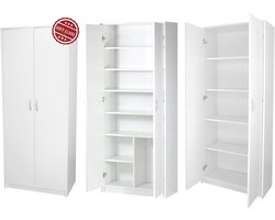 Multifunctionele kast met soft-close deuren en extra opbergruimte - 74 cm breed, 180 cm hoog