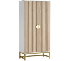 Multifunctionele kast - voorraadkast - opbergkast met 6 verstelbare planken - keukenkast voor de eetkamer