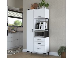 Multifunctionele kast Woody Fashion | 90 x 40 x 199 cm | Wit