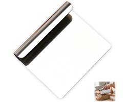 Multifunctionele keukenhulp van roestvrij staal – veelzijdig gereedschap voor het verzamelen van groenten, deegschraper, raclette en keukenspatel, ideaal voor alle koks