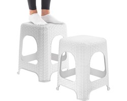 Multifunctionele kunststof kruk tot 120 kg met antislipvoeten - Ideaal als zitplaats, opstap of tafel