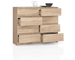 Multifunctionele ladekast met 8 lades voor opbergruimte in hal, badkamer en slaapkamer