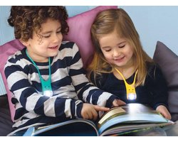 Multifunctionele Leeslamp voor Kinderen - Verstelbare Nachtlamp en Zaklamp in Geel