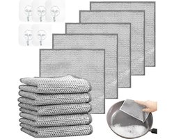 Multifunctionele Metalen Draad Doek, 10x stuks Herbruikbare Droog en Nat Reiniging draadafwasdoek Handdoek Doek, Krasvrije Keuken Doek Metalen Draad Rags