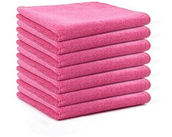 Multifunctionele microvezeldoeken - gemaakt van microvezel, 30 x 30 cm - 7-pack, Roze