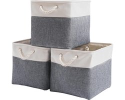 Multifunctionele Opbergdozen in Stof - 25 x 25 x 25 cm, Set van 3 - Ideaal voor Kast en Plank
