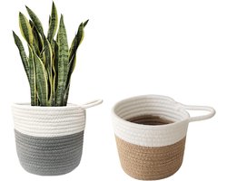 Multifunctionele Opbergmanden Set van 2 voor Wand en Plantenbak