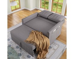 Multifunctionele opvouwbare slaapbank met slaapfunctie, bank, ideaal voor kleine ruimtes, geschikt voor thuis of slaapzalen, verstelbare rugleuning, comfortabele slaapbank van 180 x 127 cm.
