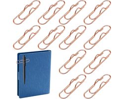 Multifunctionele Pen Clips voor Notebooks - 12 Stuks Decoratieve Metalen Clips, Bookmark en Organiser in Roségoud voor Desk Organization