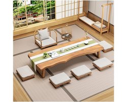Multifunctionele Rectangular Tatami Theetafel - Massief Houten Tafel voor Woonkamer en Eethoek