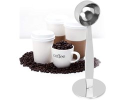 Multifunctionele roestvrijstalen koffiepot maatlepel - schep voor gemalen koffiebonenpoeder - vaatwasserbestendig
