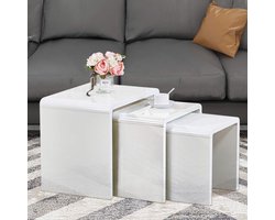 Multifunctionele Salontafel / Bijzettafel - Elegant Meubelstuk voor Woonkamer en Slaapkamer - set van 3-