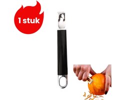 Multifunctionele schiller uit één stuk - citrus- en citroenschiller - huishoudelijk keukengereedschap - grapefruitschiller - zwart