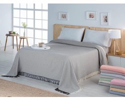 Multifunctionele sprei voor bed en bank - Comfortabele fleece plaid, 230 x 260 cm, hemelsblauw