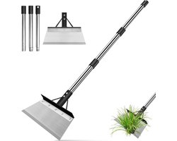 Multifunctionele Tuinschep met Handvat 120 cm, RVS Onkruidschraper voor Terras, Verstelbare Tuinaccessoires voor Onkruid en Mos