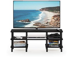 Multifunctionele Tv-kast Met 3 Niveaus – Ruimtebesparend Design In Espresso/Zwart