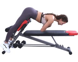 Multifunctionele verstelbare halterbank voor bankdrukken, rugverlengingen en sit-ups
