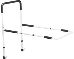 Multimotion Bedsteun / bedbeugel / bedgreep met steunpoten - Verstelbaar - Uitstapbeugel voor boxspring bed en bed zonder ombouw om matras