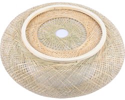 Multis Rotan Plafondlamp - Plafonniére - Bamboe Plafondlamp - Ø50cm - 3 Lichtbronnen - Rond - Naturel