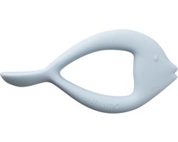 Mumoii Baby Lepel - Voeding Lepel - Leren Eten - Vanaf 4 maanden - Kraamcadeau - Kinderbestek - Dreumes - Siliconen - Bijtspeelgoed - Vis Lepel - Eten - Blauw