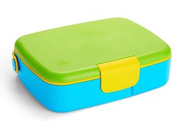 Munchkin - Bento Lunch Box - Broodtrommel - Broodtrommel voor Kinderen - Inclusief RVS Bestek - Vaatwasserbestendig - Vanaf 18 Maanden - Groen/Blauw