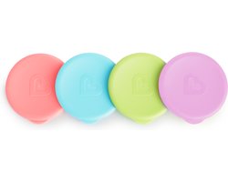 Munchkin Drinkbeker Deksels voor alle Miracle 360° Cups - Lids - Antilek Drinkbeker Deksels - Roze/Blauw/Groen/Paars- Per 4 Stuks