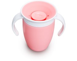 Munchkin Miracle Anti-Lek 360° Drinkbeker - Trainer Cup - Oefenbeker voor Baby en Kind - 207ml - Roze