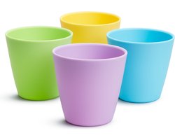 Munchkin Multi Gekleurde Drinkbekers voor Kinderen - Vaatwasserbestendig - Per 4 Stuks - 237ml - Munchkin Kinderservies