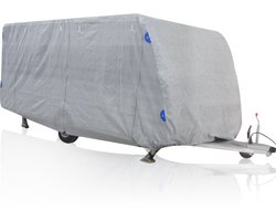 Muntel® Caravanhoes - Caravan beschermhoezen - Camperhoezen - Waterdicht - UV-bestendig - Maat M - 5,50 x 2,50 x 2,20 M - (170g/m²)