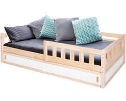 Muntel Kinderbed - Veiligheid - Kasten - Hout - Lichtbruin - 160 x 80cm