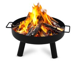 Muntel® Vuurschaal - Vuurkorf - Vuurhaard - Staal - Ø57 CM Zwart