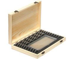 Muntencapsules houder - opbergdoos muntenverzamelhouder - muntenverzamelaar organizer - muntendisplay - herdenkingskoffer - 40 munten - 100 bankbiljetten