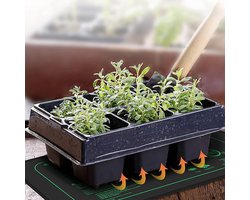 MUPOO Premium Warmtemat Planten & Terrarium - Kweekmat voor Zaailingen - Waterdicht PVC - Verwarmingsmat - Kweekkas - Propagator - voor Kweekkas / Propagator-25 x 52 cm - 21W