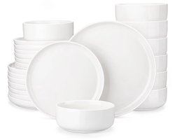 Mura Bordenset 8 Persoons - Bord - Borden - Serviesset - Servies - Dinerborden - Serviesgoed - Porselein - 24 Delig - Wit
