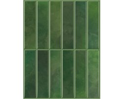 Muraio Plaktegels - 10 stuks Tegeltickers- Zelfklevende Wandtegels - 3D Muurstickers Keuken - Tegelstickers Badkamer - Groen - 25,4 cm x 20 cm