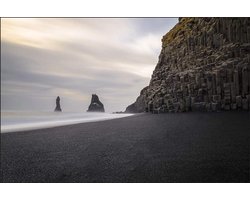 Muralo Vinyl glad fotobehang strand zee rotsen behang behang behang 152,5 x 104 woonkamer slaapkamer moderne wandafbeeldingen XXL wanddecoratie br.152,5xH.104