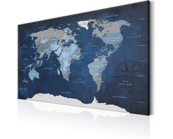 murando Acoustic Painting World Map 90x60cm Photo with Acoustic Foam Wall Picture 1 Part Print on Nonwoven Canvas Wall Picture Art Print Panel Sound Absorption k-A-0086-b-b