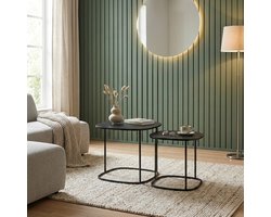 Murbach Salontafel Set - 2-delig - Zwart - Organisch Design