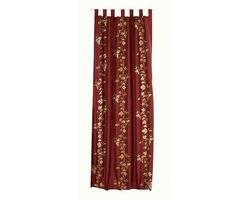 Murcia plooiband gordijn rood goud 140x245cm