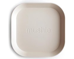 Mushie - Kinderservies Borden Vierkant (Set van 2) - Borden - Ivory