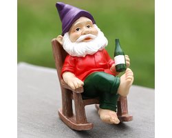 Mushroom en Kleine Dwerg Tuinstandbeelden en Sculpturen Figuren Ornament Decor - Schattige Cartoon Gnoom - Miniatuur Tuinornamenten voor Thuis Tuin Potplanten Gazon