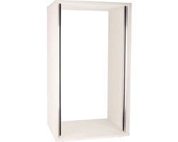 MUSIC STORE Studiorack 20HE berk MP bouwpakket, wit, recht - Studio racks