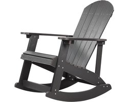 Muskoka Schommelstoel – Schommelstoel Tuinstoel Lekker Stoel Tuinfauteuil – Kunsthout Weerbestendig – Ergonomisch Comfortabel Donkergrijs