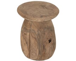 MUST Living Antiques Side table Bromo ,±40xØ35 cm, recycled teakwood