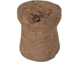 MUST Living Antiques Side table Toba ,±35xØ30 cm, recycled teakwood