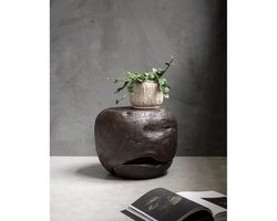MUST Living Ball salontafel rond teakhout bruin - ±30 × Ø40 cm